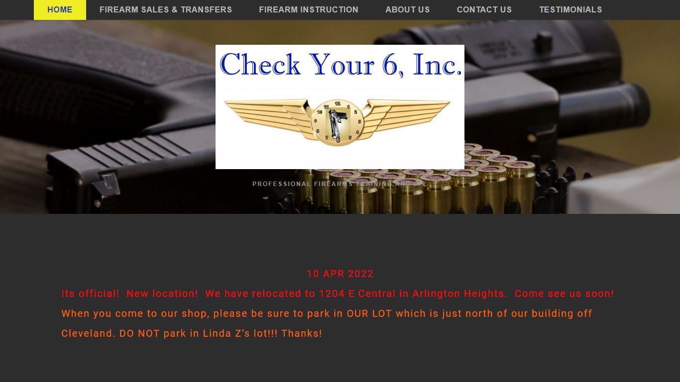 Check Your 6, Inc. – Professional Firearms Training and FFL